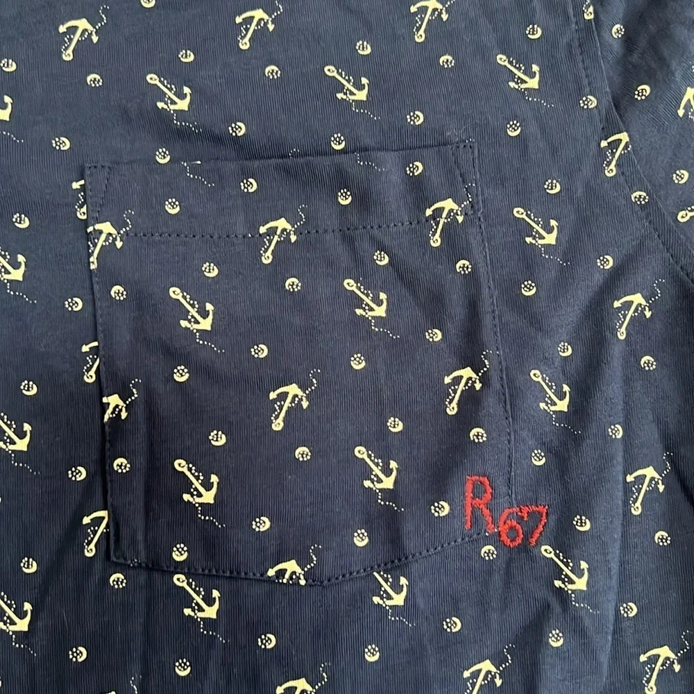 New!Polo Ralph Lauren men’s large navy anchor print polo.